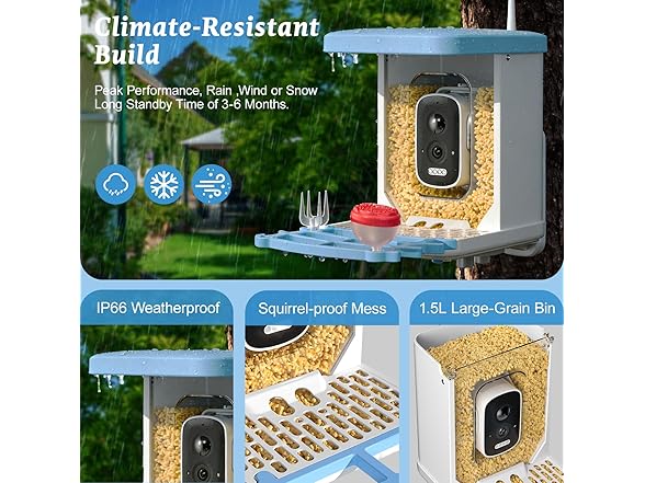 MAXDONE Smart Bird Feeder with Camera