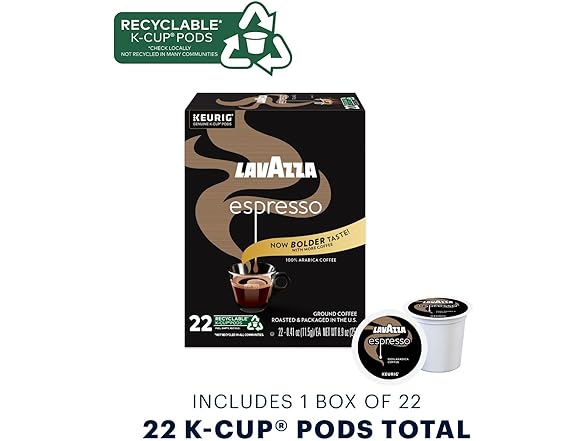 22CT Lavazza Espresso Italiano Coffee K-Cup