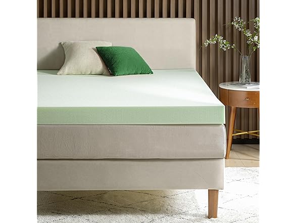 ZINUS 4" Green Tea Memory Foam Mattress Topper