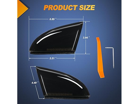 Nilight Side Mirror Marker Light Switchback Amber Turn Signals