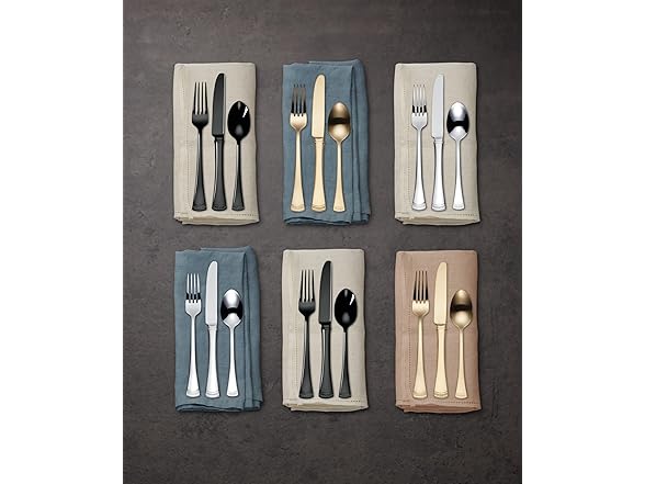Lenox Silverware Set For 12, Portola Gold