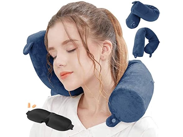 Lucear Twist Memory Foam Travel Pillow