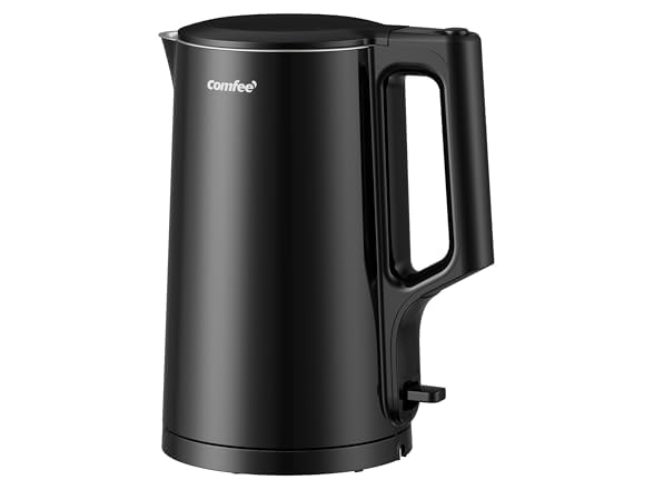 COMFEE' 1.7L Double Wall Electric Tea Kettle