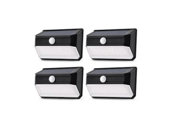 Home Zone Security ES01184G 4Pk Solar Power Security Wall