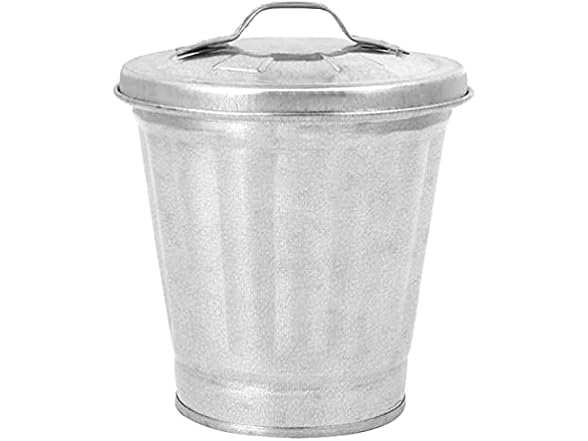 TOYANDONA Galvanized Trash Can Bucket