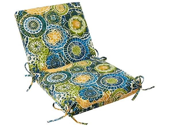 Pillow Perfect Omnia Lagoon Square Corner Chair Cushion