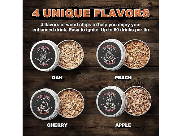 Whiskey Cocktail Kit with Torch-4 Flavor