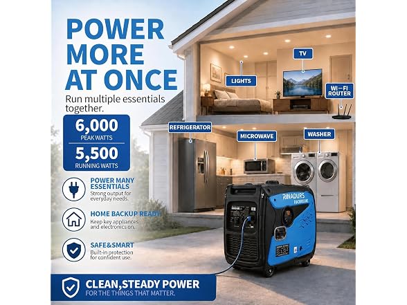 6000W Peak Portable Inverter Generator