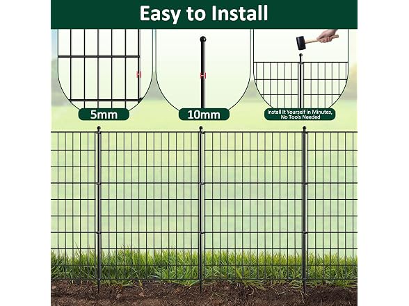 LUCKPRO 10 Pack Dog Fence Outdoor