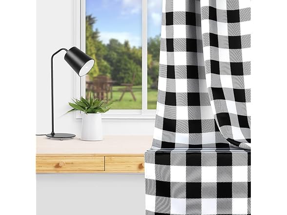 Simple Deluxe Plaid Blackout Curtains