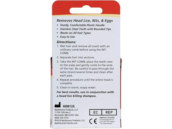 Acu-Life Lice & Nit Comb for Kids & Adults