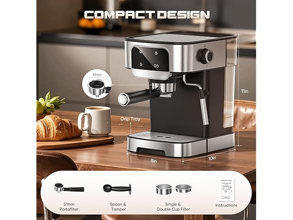 LERTIN Espresso Machine 20 Bar