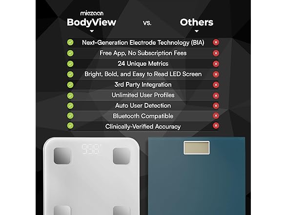 BodyView - 4 Electrode Smart Scale for Body Weight