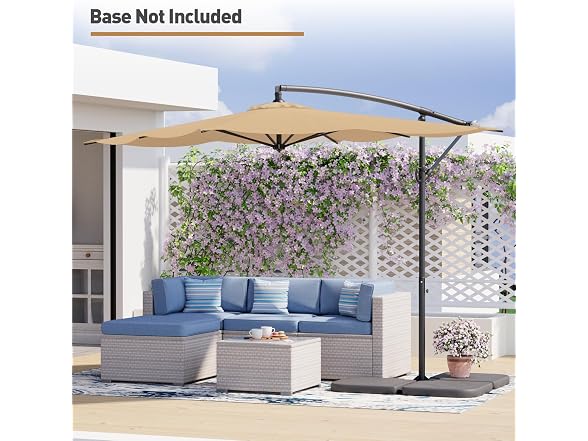 COSIEST 9 x 11.5FT Offset Patio Umbrella, Cantilever Hanging