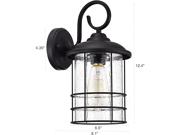 MICSIU W0889 12 Inch Outdoor Wall Lantern 2 Pack