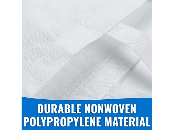 Fun Express DIY Poly Nonwoven White Tote Bags