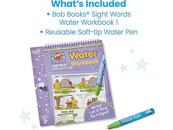 hand2mind Bob Books Water Workbook Sight Words