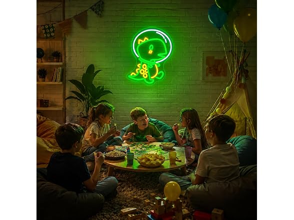 GHTURIE Dinosaur Neon Sign for Wall