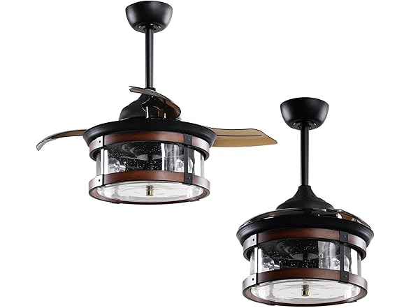 Parrot Uncle F3506Q110V 36" Ceiling Fan, Black