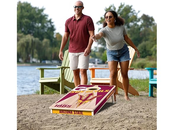 YouTheFan NCAA 2' x 4' Wood Cornhole Set