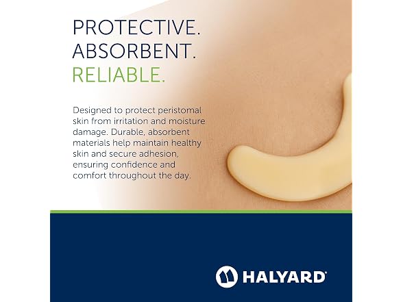 HALYARD Ostomy Elastic Half-Circle Hydrocolloid