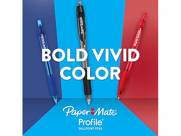 Paper Mate Profile Retractable Ballpoint Pen, 12 Count