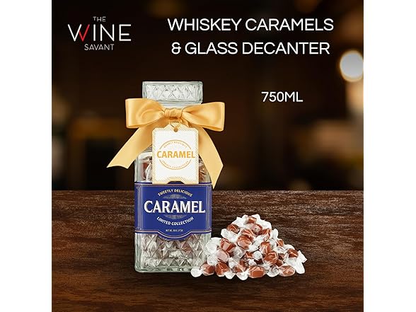 Scotch Whiskey Caramels & Glass Decanter