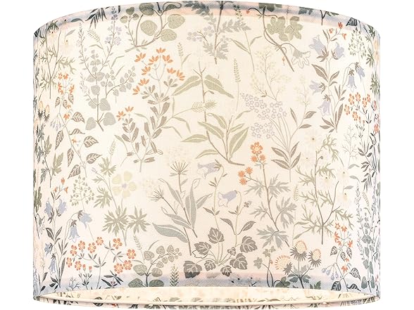 GO&SO 2pcs Floral Drum Lamp Shades