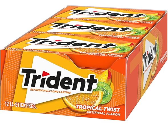 Trident Trident Tropical Twist Gum, 14pc, 12pk