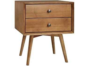 $52.99 Walker Edison Mid Century Modern Wood Nightstand dealfomo