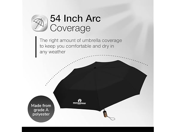 Weatherproof Deluxe Automatic Rain Umbrella