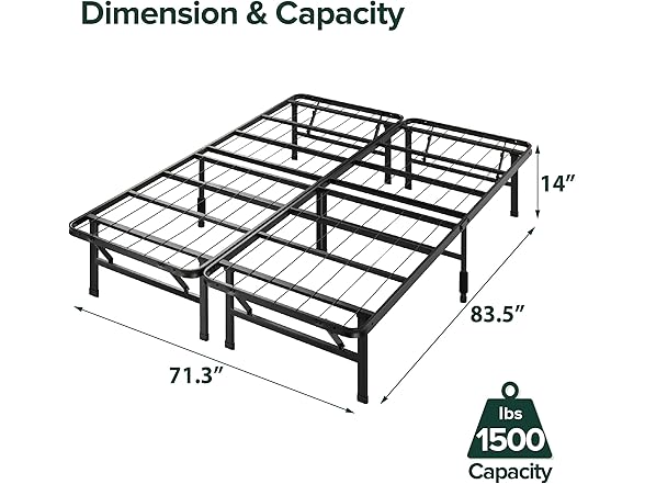ZINUS SmartBase Tool-Free Assembly Mattress Frame