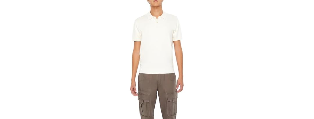 Forever 21 Men (S) Sweater-knit Polo Shirt