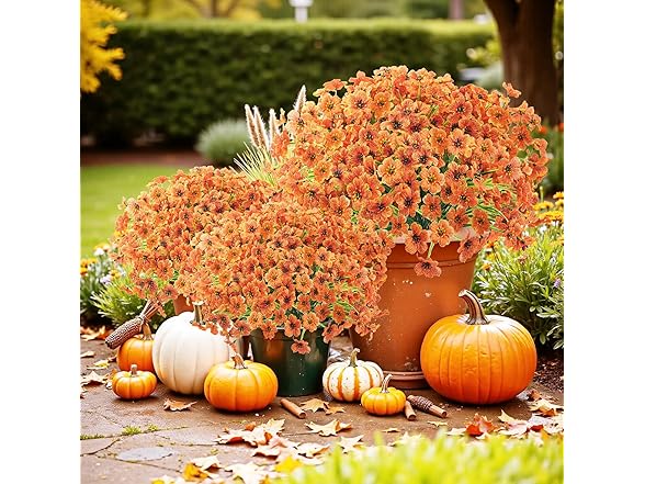 16 Bundles Artificial Fall Flower