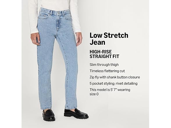 AE Womens HighRise StraightLeg Jean