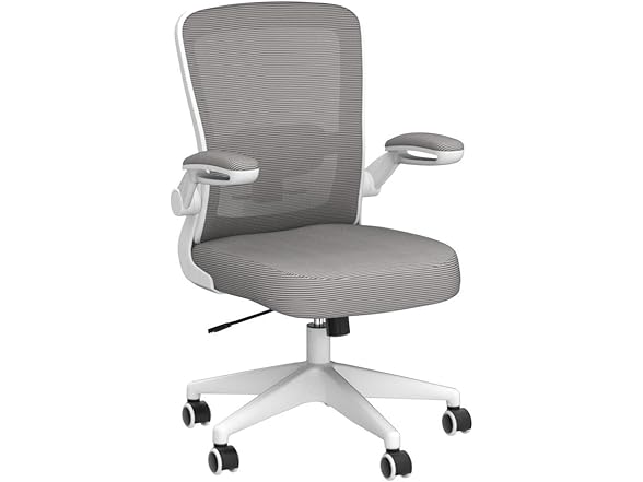 FelixKing Office Chair, Ergonomic Desk Chair Breathable Mesh Chairs Adjustable High Back Lumbar Support Flip-up Armrests, Executive Rolling Swivel Comfy Computer Chairs Home Office Gray (Open Box)