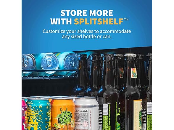 Newair Beverage Fridge w/Split Shelf - 160 Cans