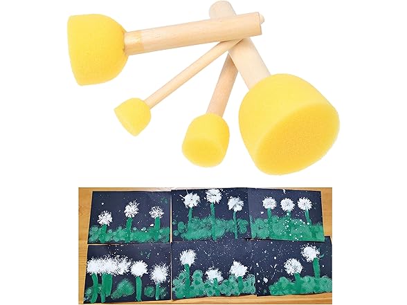 Kare & Kind 30 pcs Round Sponges Brush 