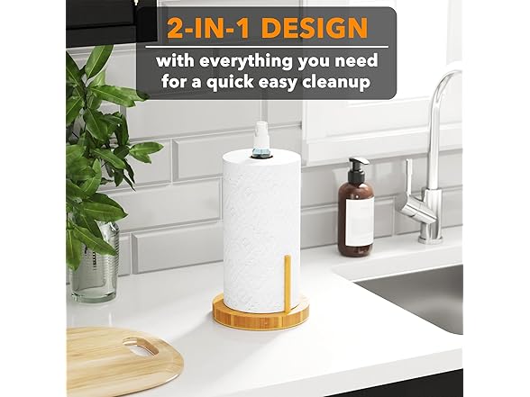 SpaceAid SprayNeat Bamboo Paper Towel Holder