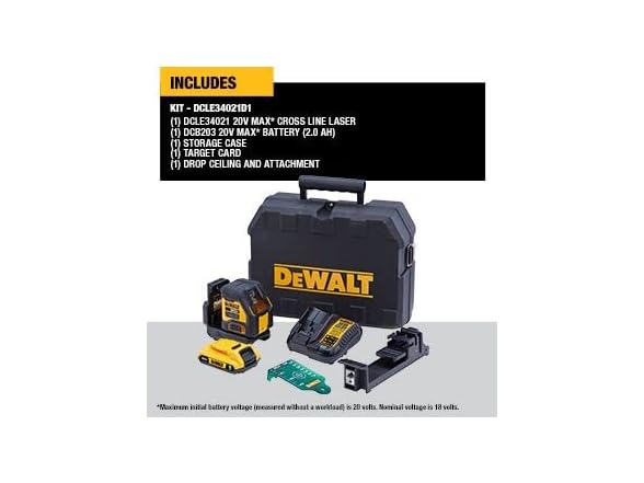 DEWALT DCLE34021D1 20V MAX, Laser Level Kit