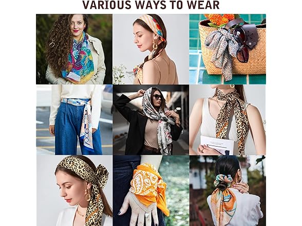 Stlvoll Silk Head Scarf for Women
