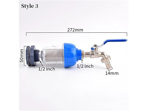 BVKINHFFO GAR-83 1/2in IBC Tank Tap Adapter Filter