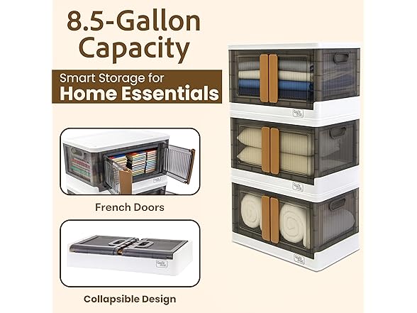 dbest Quik Box - 8.5G 3Pk  Storage Bins