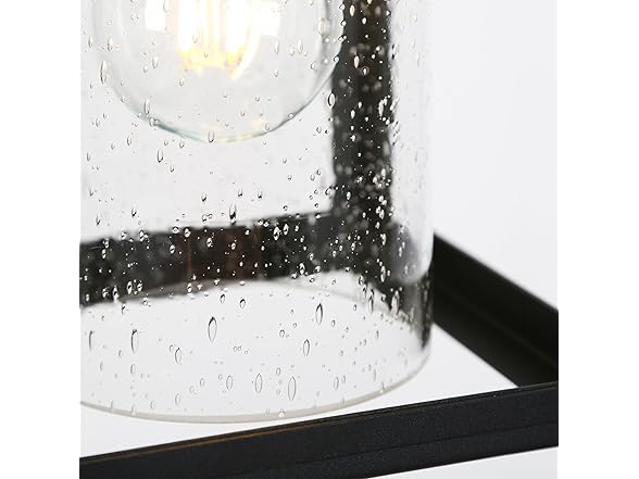 GEPOW Black Outdoor Pendant Light