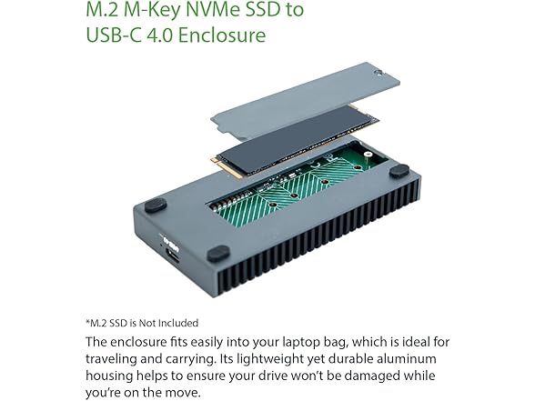 Portable NVMe USB4.0 (USB-C) SSD