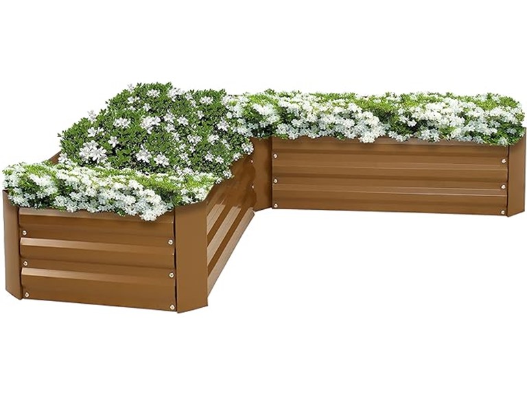 Steel Raised Garden Bed Brown