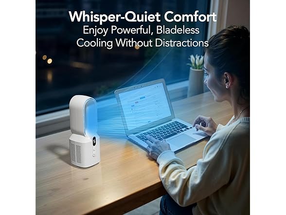 EZ-CHILL 14" Rechargeable Bladeless Fan