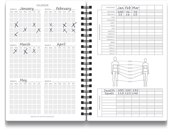 Fitness Log Book & Workout Planner