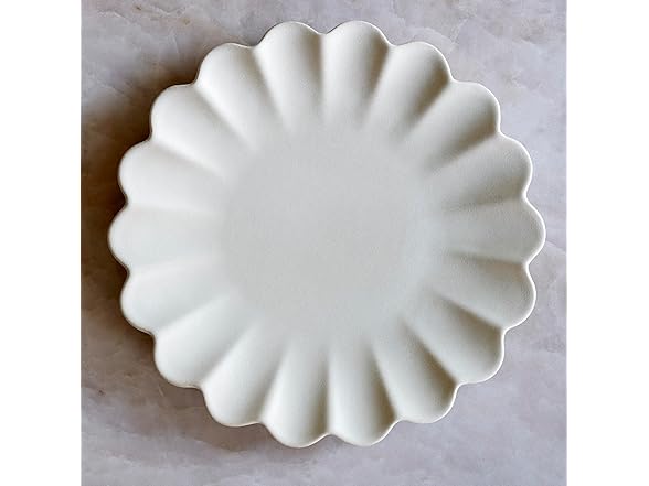LEMIEUX ET CIE Dhalia 4-Piece Dinner Plate Set White