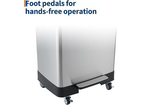OUTLANE 60L Slim Stainless Steel Kitchen Trash Can